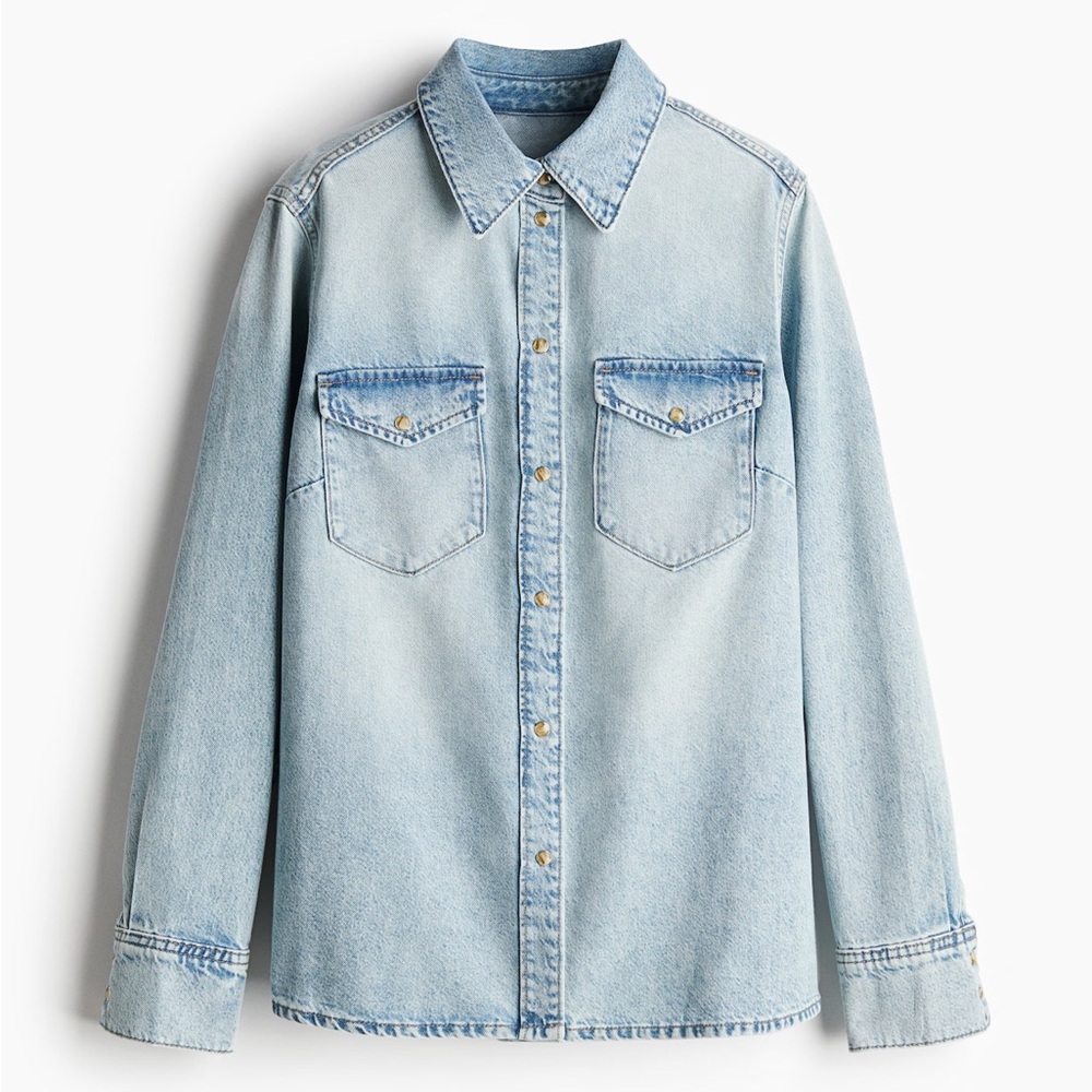 H&M Blue Denim Buttondown - Picture 2 of 5